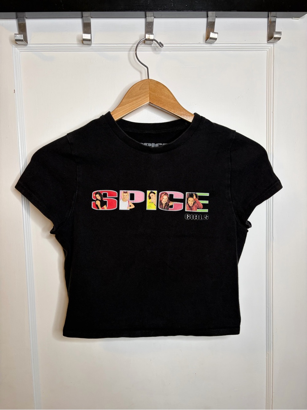 Spice Girls Black Crop /  Baby Tee - women’s small